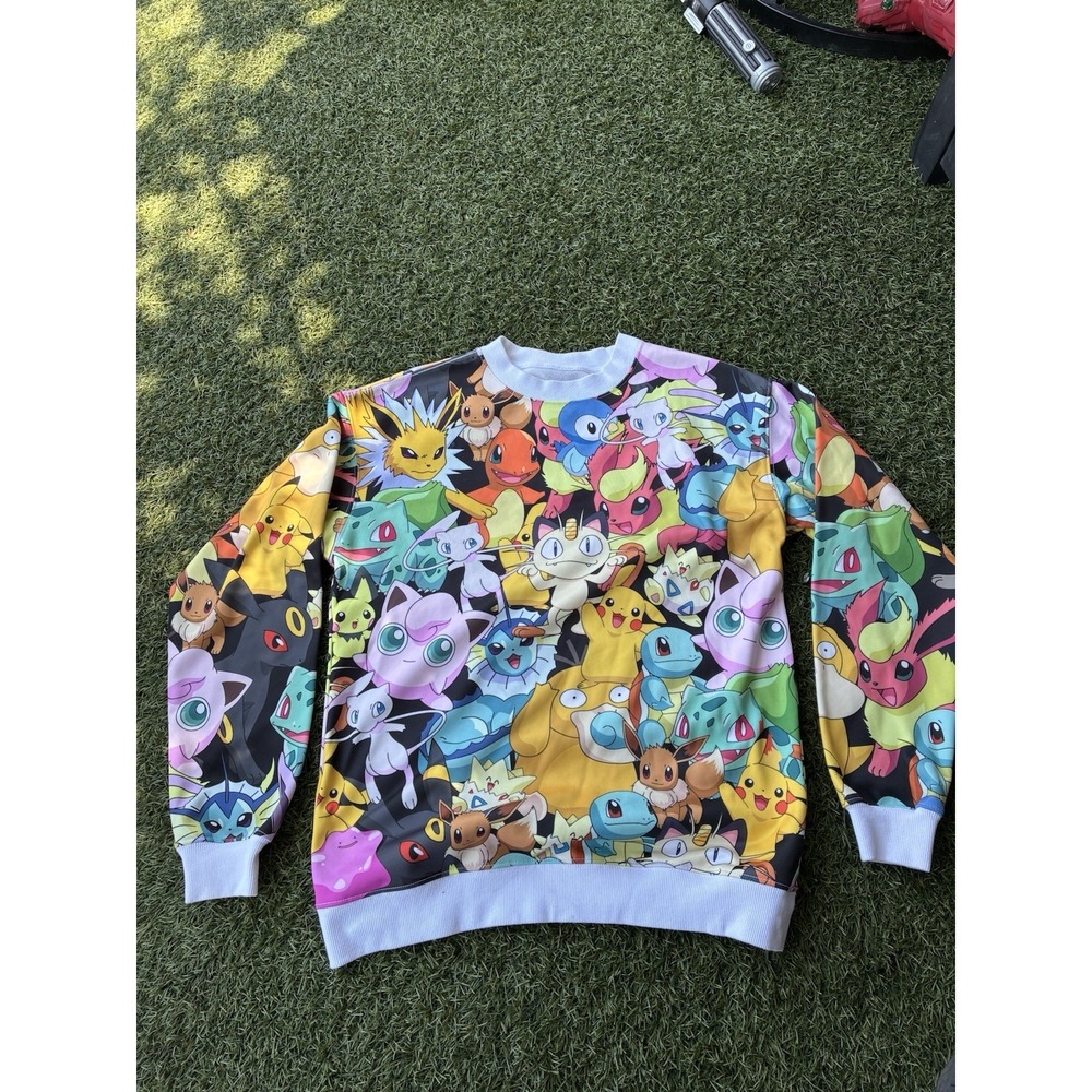 Official Pokemon All Over Print Characters Pull‎ Over Unisex Small